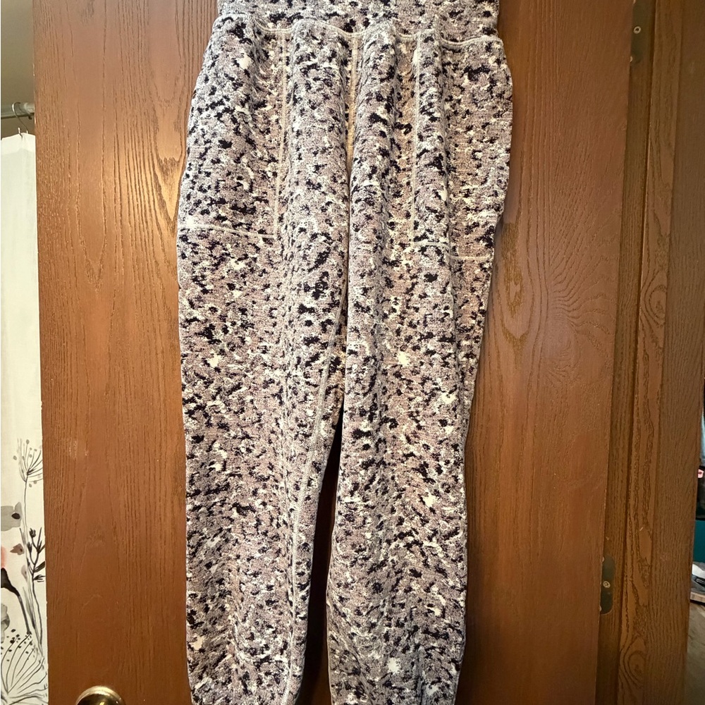 Athleta Black and White Patterned Joggers
